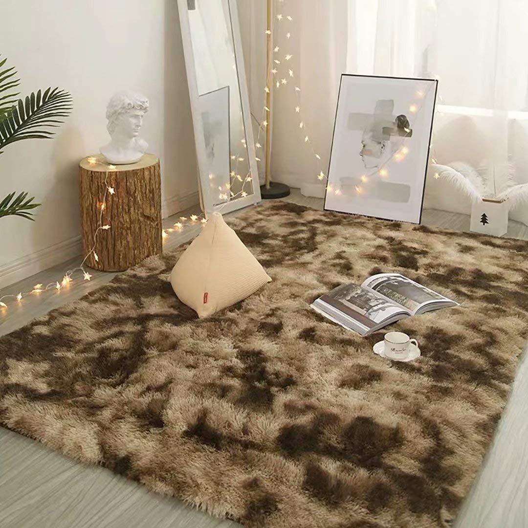 Tappeto Salotto 130x170cm, Tappeto Classico, lanuginoso Super Morbido, Adatto per Tappeto per Soggiorno - Marrone