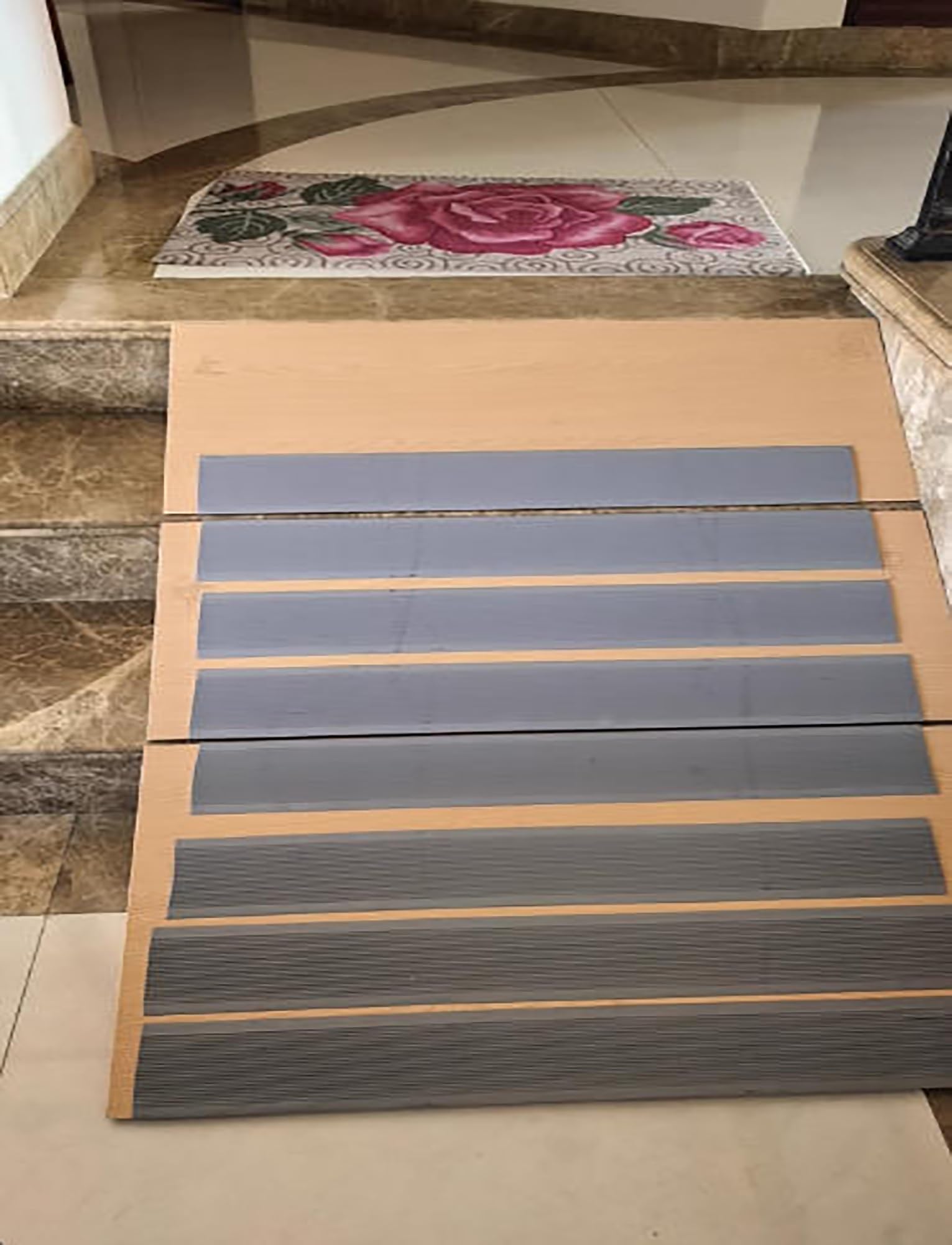 Cinta de tracción, autoadhesiva, antideslizante, PVC, antideslizante, para escaleras, tiras de seguridad impermeables para escalones, rampas y suelos, 7.9 pulgadas de ancho, 3 m de longitud