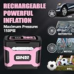 ‎DNA Motoring TOOLS-00212 Pink 12V DC Digital Tire Inflator Portable Air Compressor with Pressure Gauge for Cars, Bicycles, Motorcycles,Balls