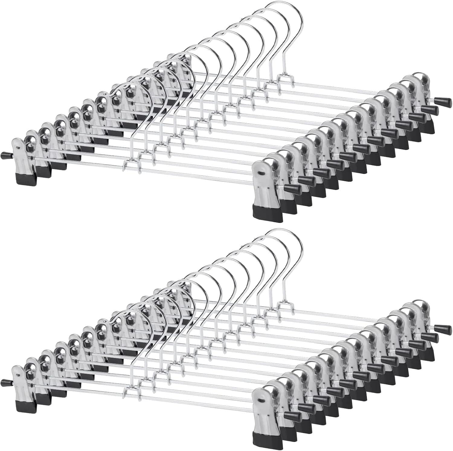 for Perchas para Pantalones, Pack of 30 Skirt Hangers with Clips, perchas