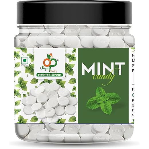 Organic Purify White Mint Candy Jar 400g