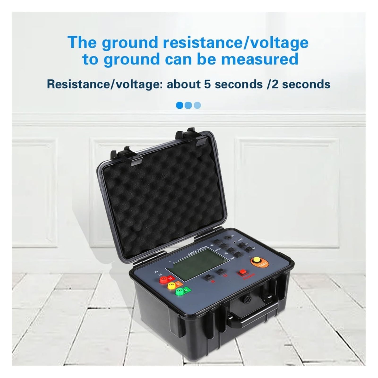 Probador de resistencia aislamiento inteerencias fuertes, rejilla Motor trifásico, Detector impedancia tierra 0.01Ω-3000Ω,Medición de precisión