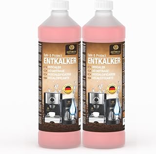 Coffeeano 2 x 750 ml odkamieniacz do ekspresów do kawy, 12 zastosowań, do Delonghi, Siemens, EQ Series, Jura, Krups, Bosch, Miele, Melitta, WMF i wielu innych.