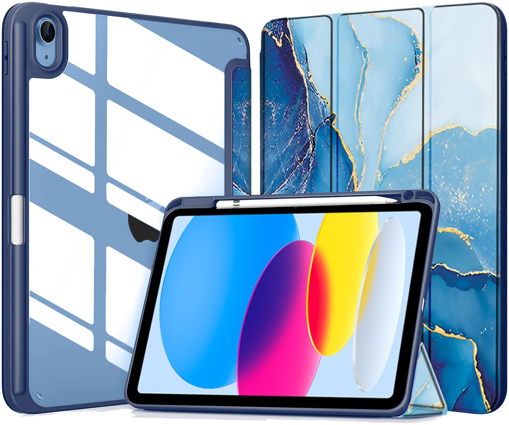 Robustrion Cover for iPad 11th (A16) / 10th Generation Cover Case (2025/2022) [Pencil Holder] (Right Side) [Auto Sleep Wake], Trifold Flip Stand Case for iPad 10th Gen / 11th Generation - Blue — Amazon image 17