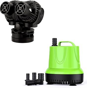 FREESEA Aquarium Wave Maker With Submersible Water Pump 660GPH 40W Fountain Pump