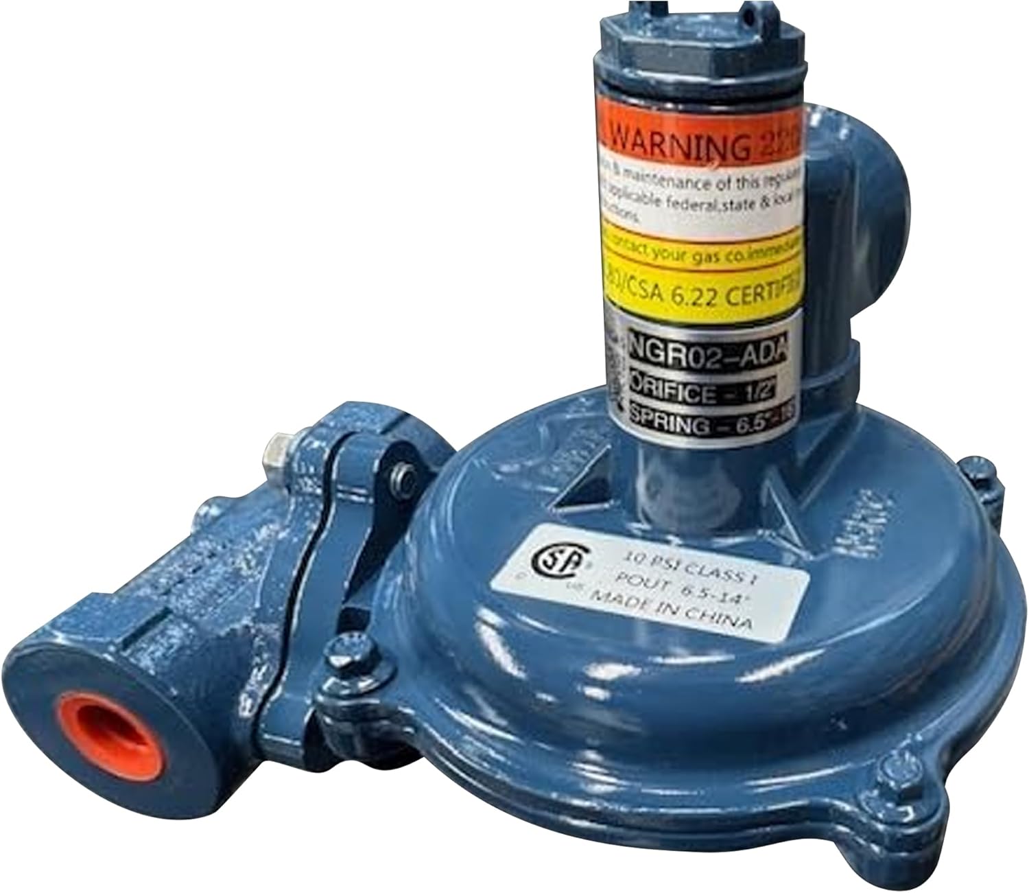 NMT NGR02-50 Natural Gas Regulator – 1/2” NPT Low Pressure Max 10 PSI 1558 CFM NG 2430 CFM Propane Spring Loaded with Internal Relief Valve, 4” x 6” x 7”