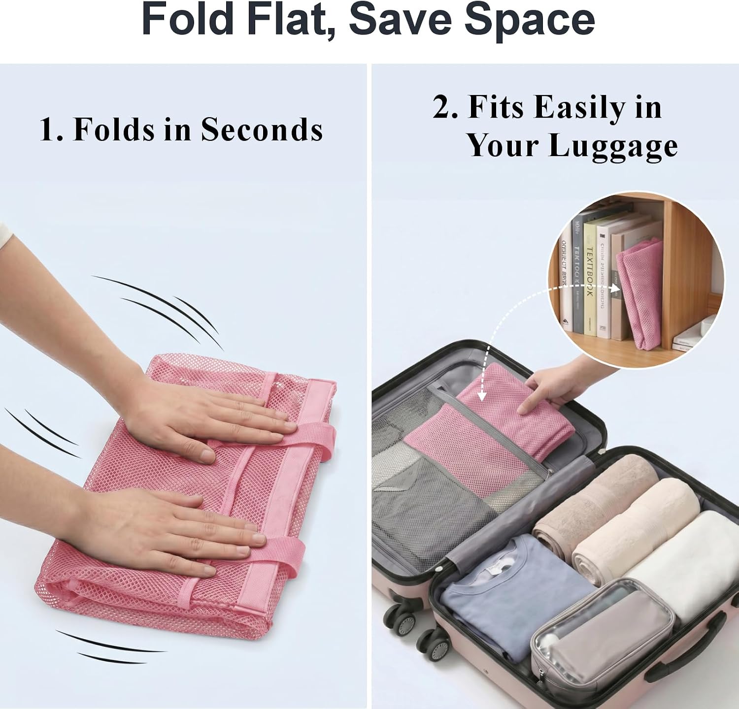Mesh Shower Caddy Portable - 8 Pockets, S-Hook, Shower Bag for Dorm Camping image 5