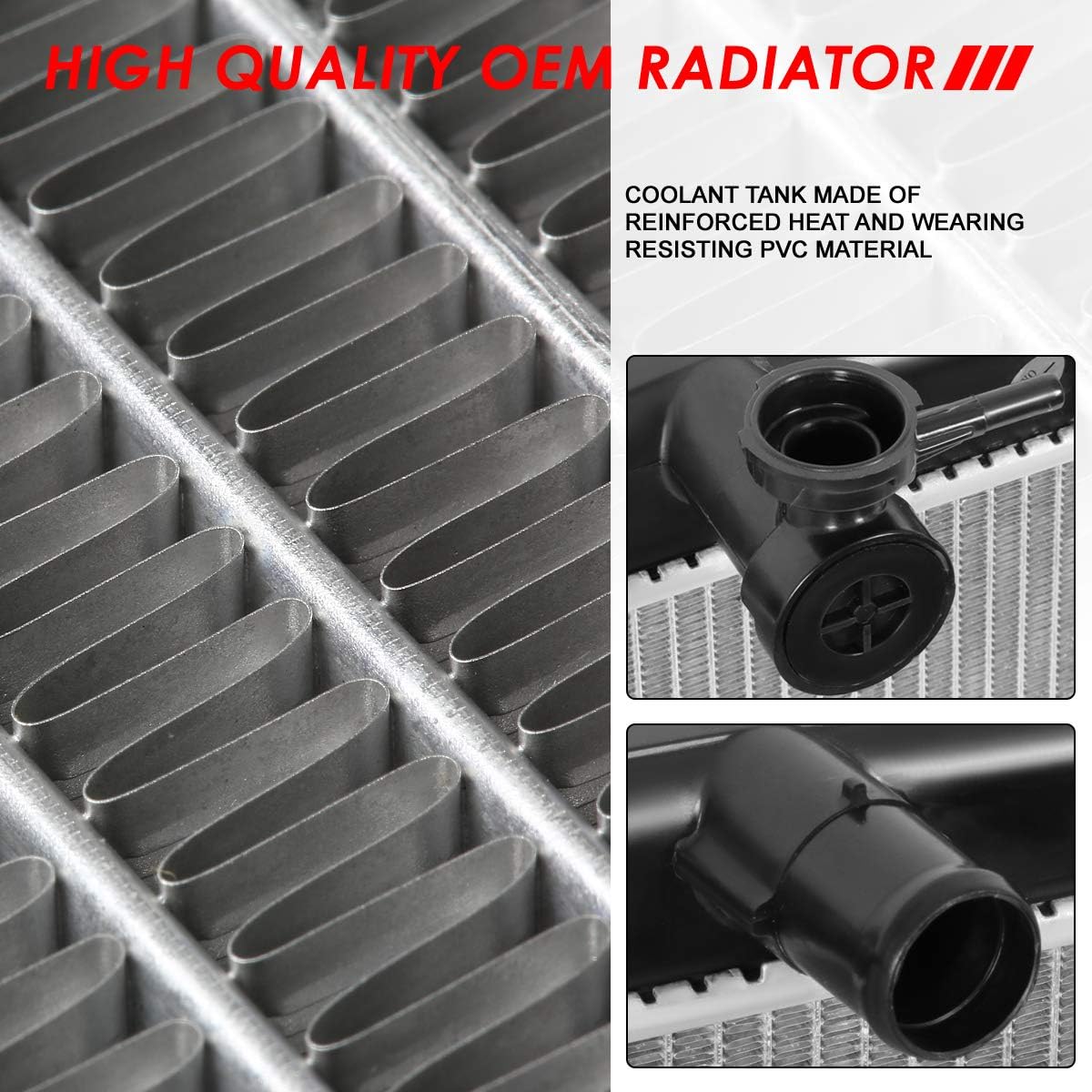 Auto Dynasty Radiator Compatible with 2014-2018 Toyota Highlander AT MT, DPI 13449 Factory Style 1-Row Cooling Radiator, Aluminum Core