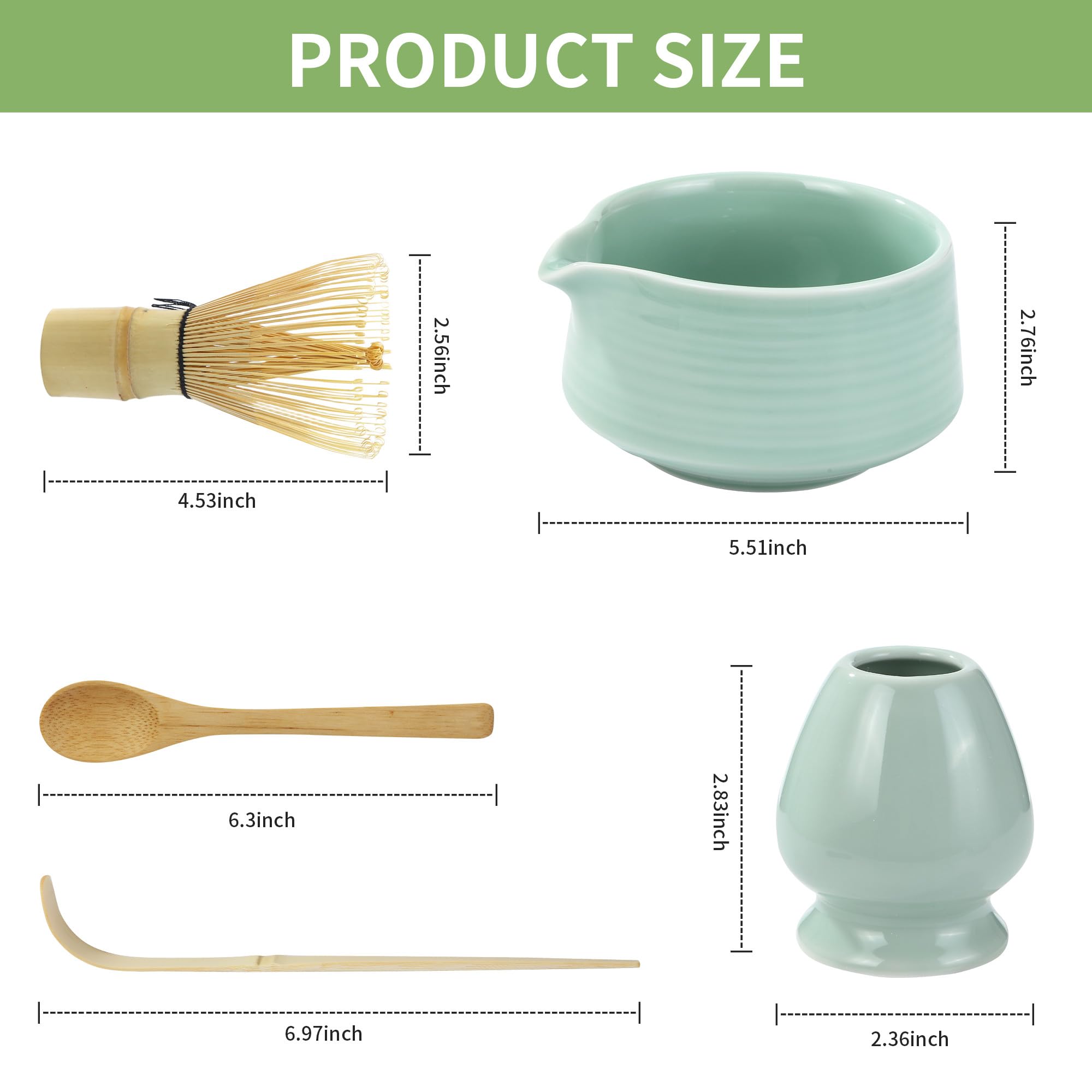 5 piezas Te Matcha kit Batidor de Matcha para el Hogar, la Oficina y el Salón de té, apto para Preparar té Matcha