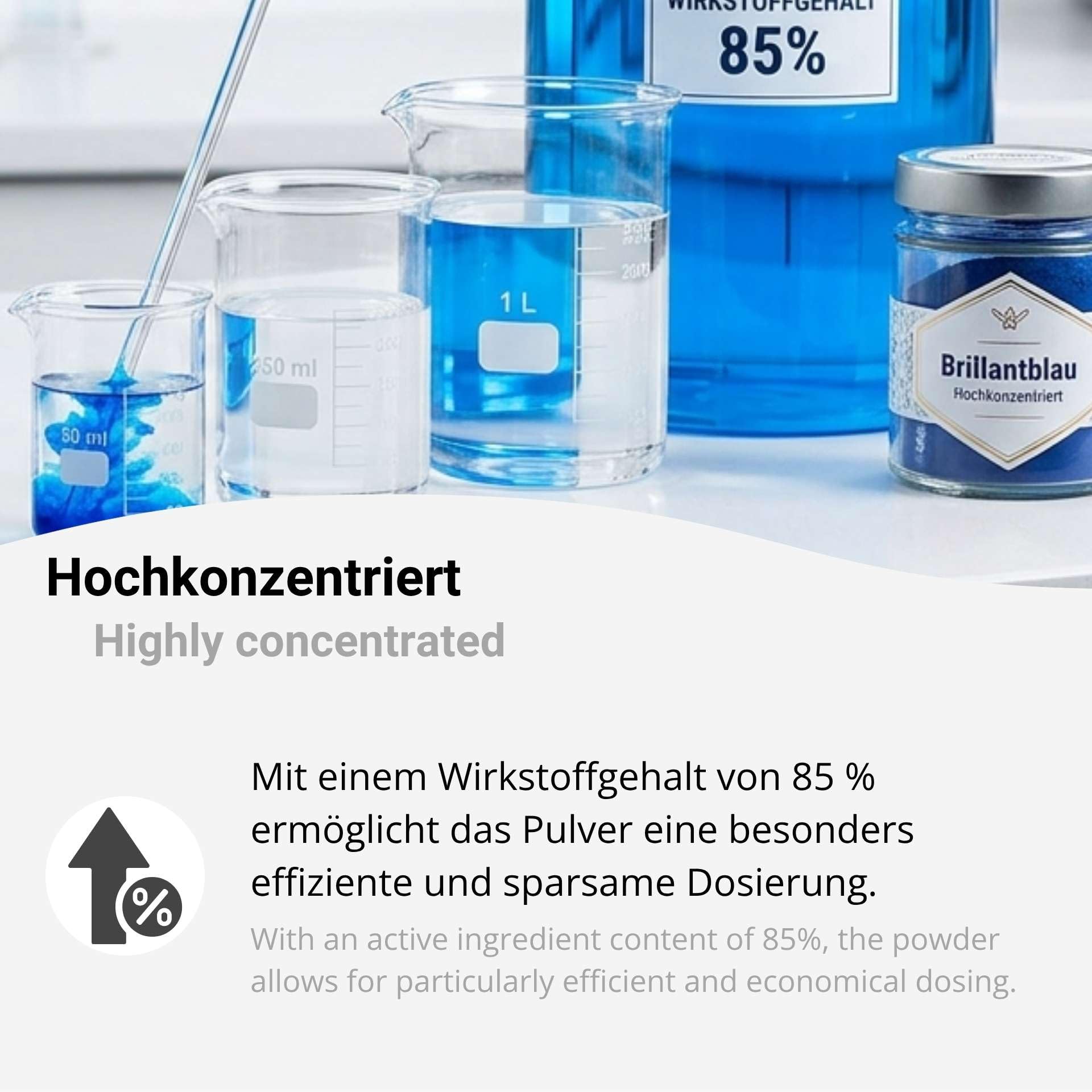 Lebensmittelfarbe Blau hochkonzentriert Pulver 1kg wasserlöslich E133