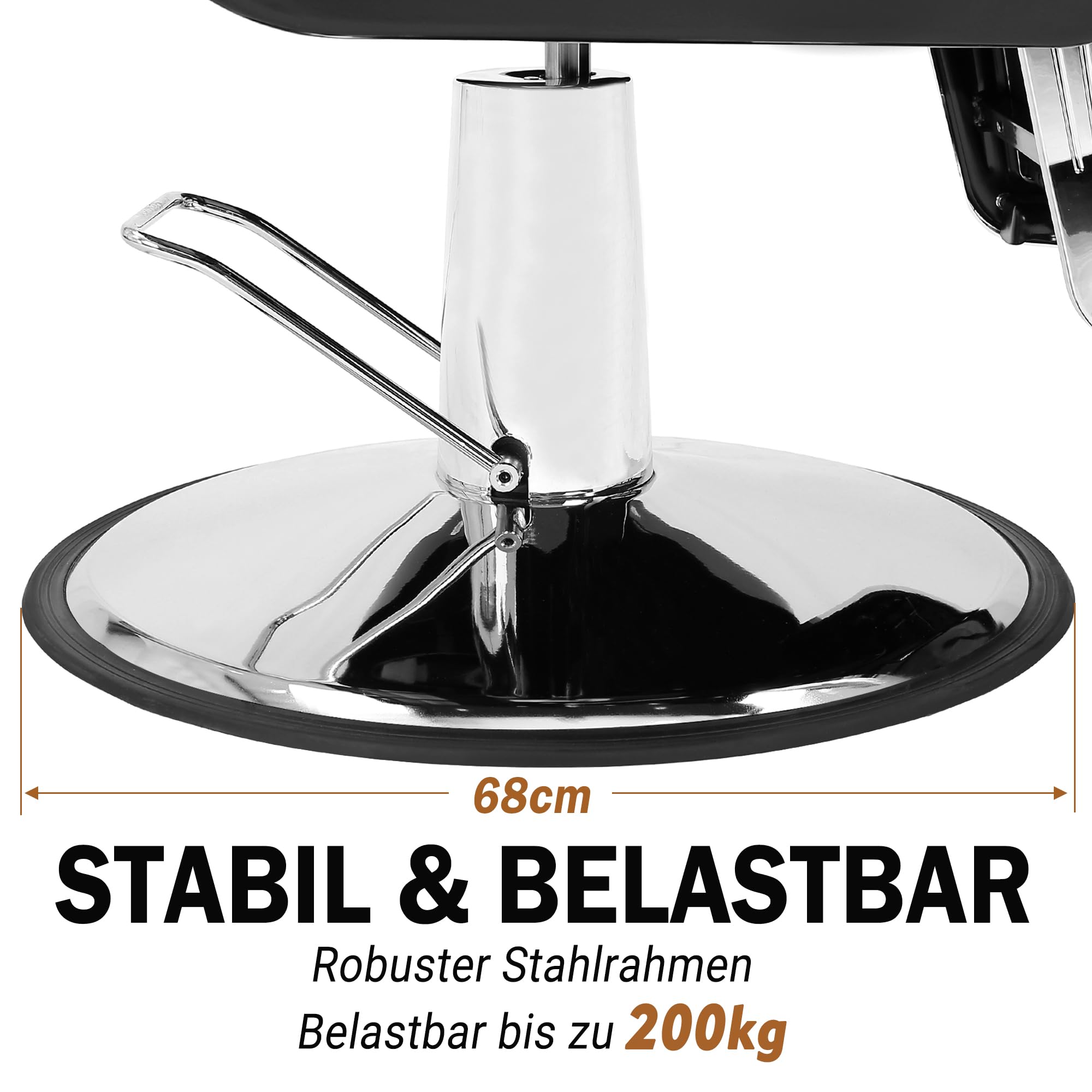 Barbier Stühle Heavy Duty Hydraulische Reclining Hair Salon Stuhl 360 Swivel Schwarz