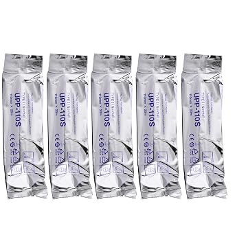 UPP-110S Ultrasound Paper, Replacement for Sony UPP-110S, 110 mm x20m Black and White Video Thermal Paper 5 Rolls