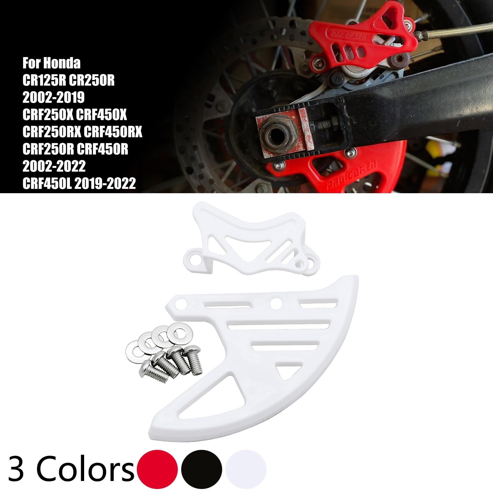 Bremsstaubschutz Fit Für HONDA CR CRF 250X 450X 250RX 450RX 450L 125R 250R 450R 2002-2022 Hinten Bremsscheibe Abdeckung Sattel Schutz Bremsscheiben Abdeckungen(Black Set)
