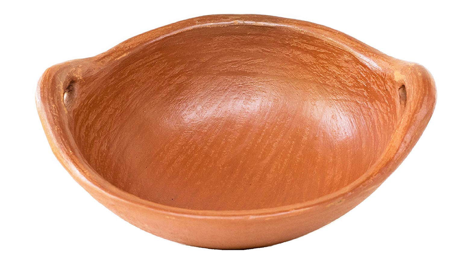 Rang Resha Pre-Seasoned Microwave Safe Gas Stovetop Compatible Clay Pots/Earthen Kadai (Red, 1 L)