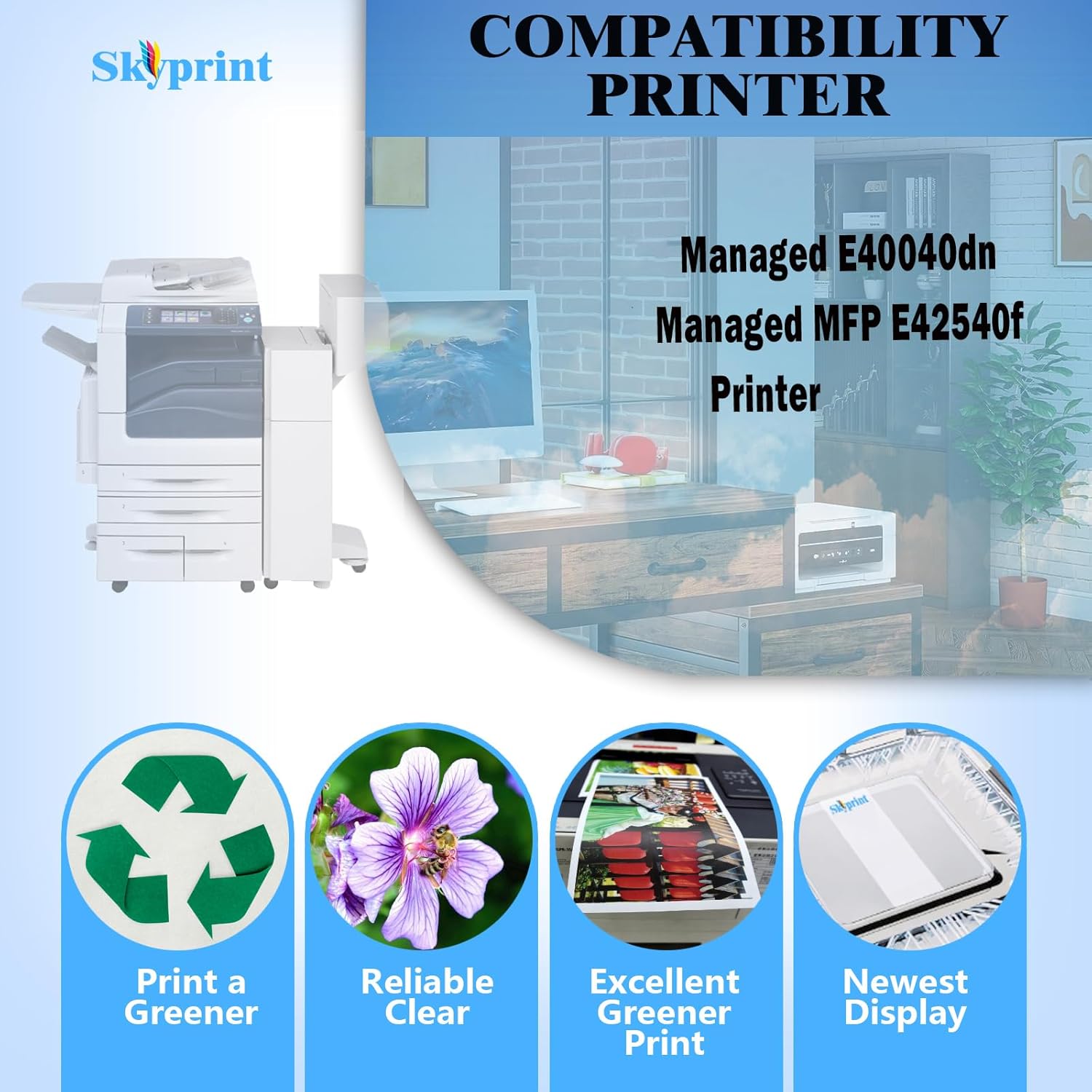 W9024 W9024MC Black Toner Cartridges with Chip Compatible with HP W9024MC Toner for Managed E40040dn MFP E42540f Printer