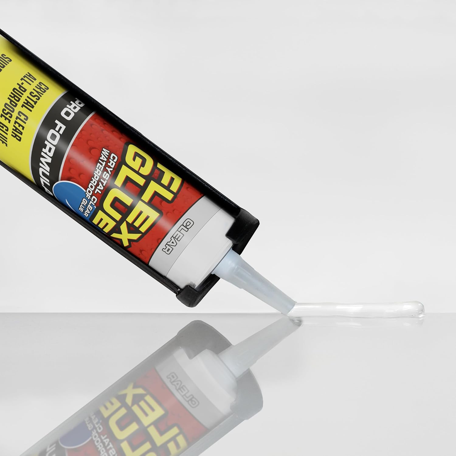 Flex Glue, Super Strong, Rubberized Waterproof Adhesive, Works Underwater, Use on Pools, Showers, Outdoors, Concrete, Brick, Pavers, UV Resistant, 9 oz Cartridge, Clear, 1-Pack