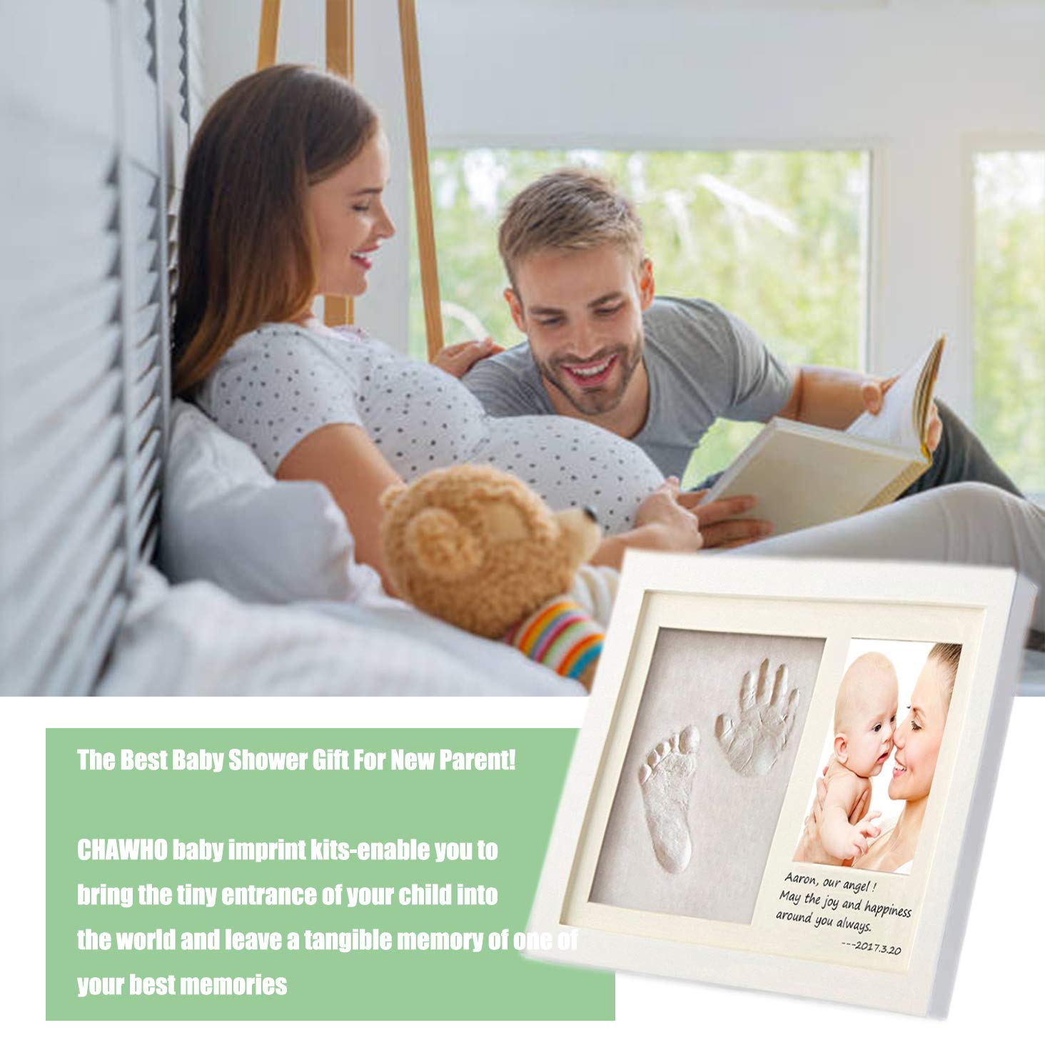 Cornice con impronta bimbo in argilla Kit Impronta per Mani e Piedi del Neonato - Impronta Bambino neonato cornice per foto di fango con stampa di mani e piedi del bambino Il regalo bimbo perfetto #2