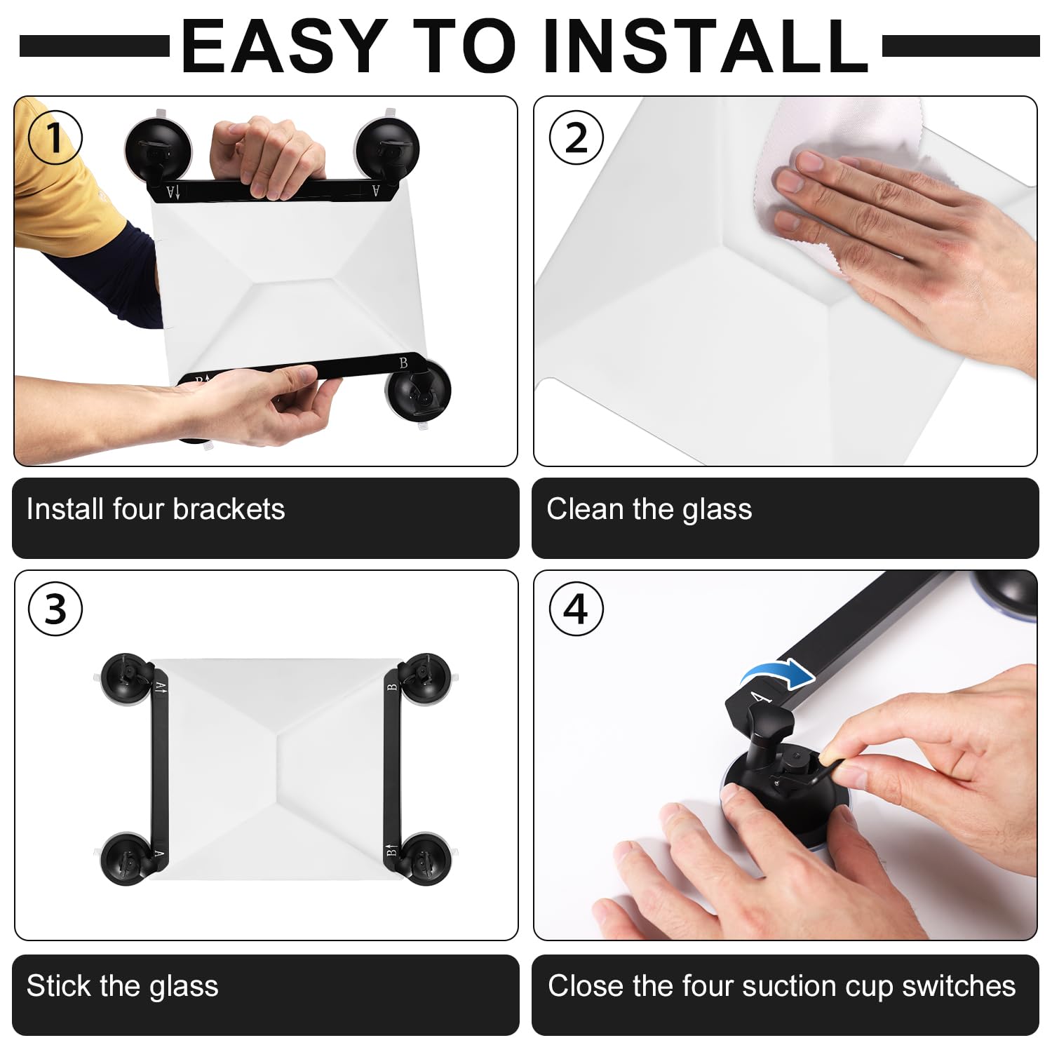 Lyreh Soporte de Ventosa Compatible con Starlink Mini, Soporte para Techo Corredizo para Coche Potente Kit de Montaje con Ventosas para Coche Kit de Montaje para Ventanas y Techos Corredizos