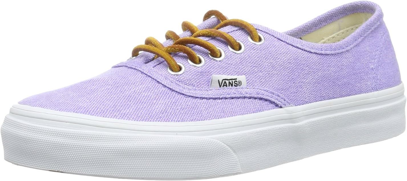 Vans Unisex Authentic? Slim (Washed Canvas) Violet Tulip/True White Men's