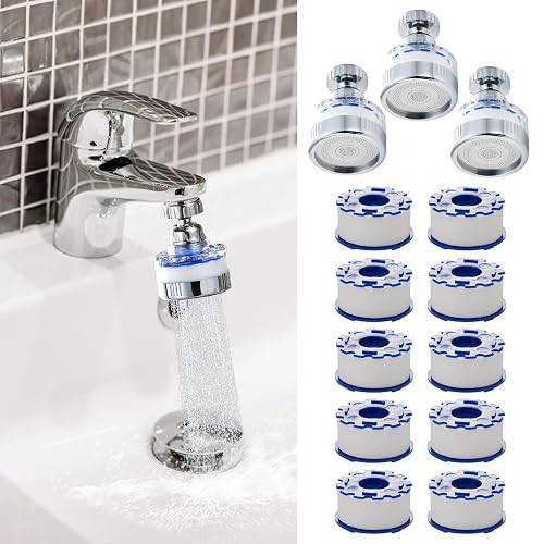 BREADEEP 3 Pack Sink Water Filter Faucet Set