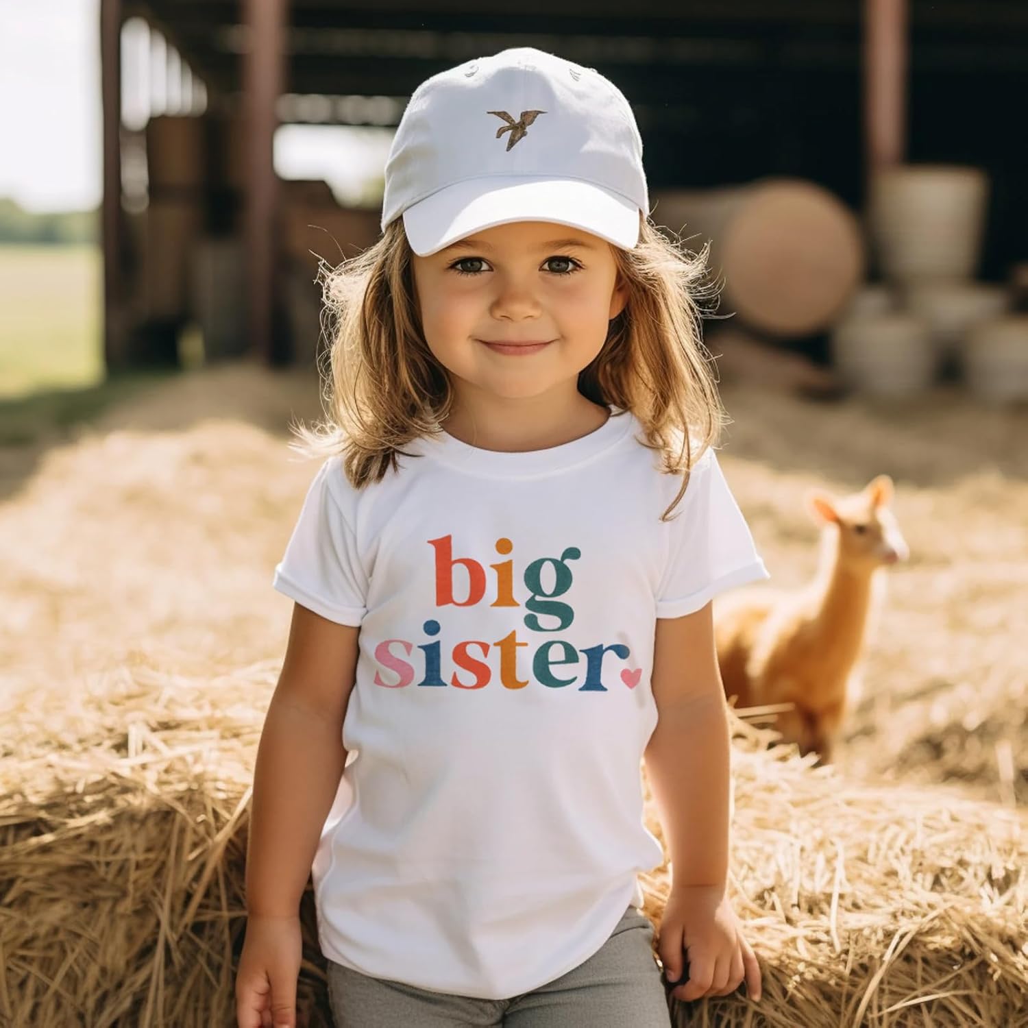 Toddler Big Sister T-Shirt Big Sis Sibling Reveal Crewneck Tee Baby Girls Short Sleeve Announcement Summer Cute Top - Image 4