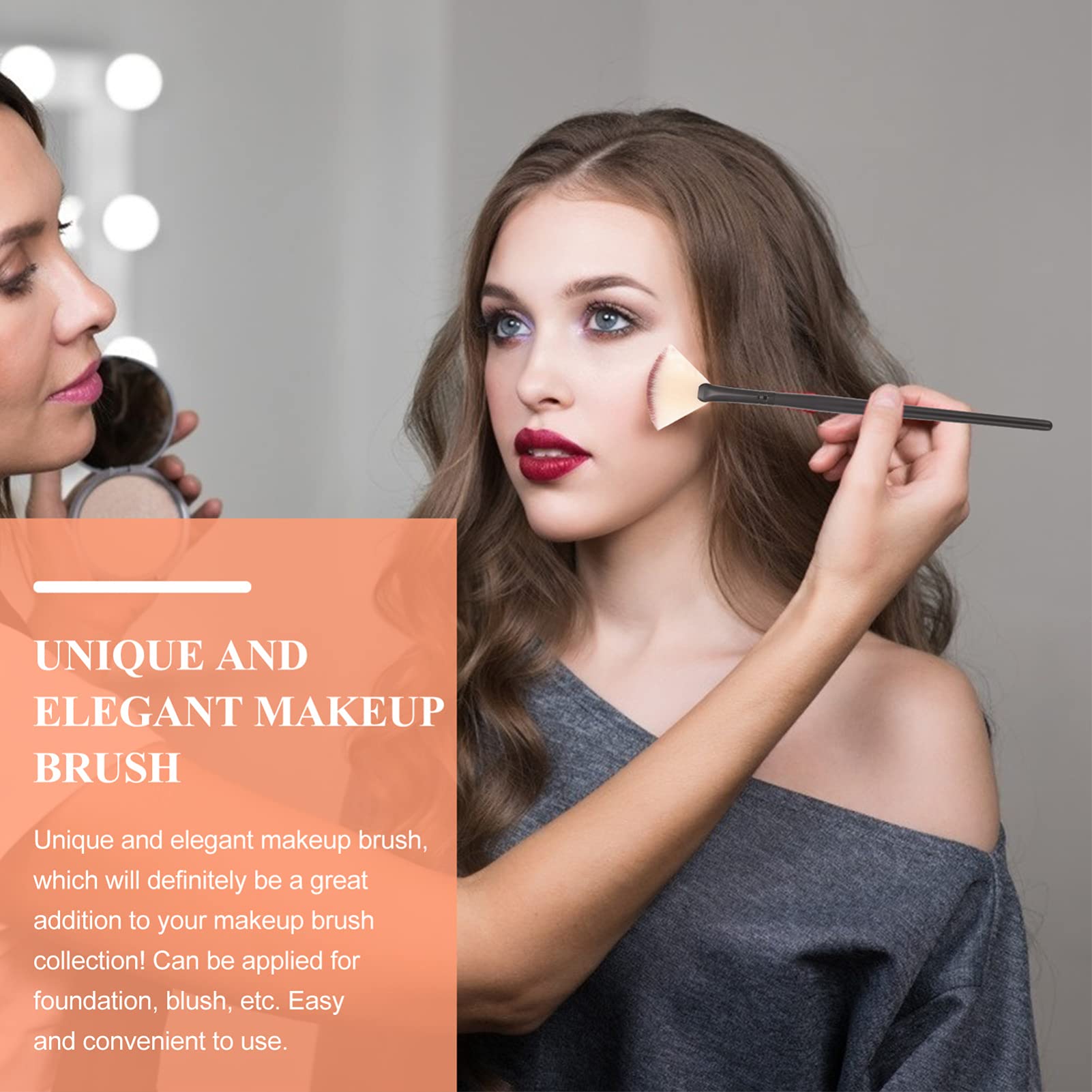 36 pinceles de maquillaje en forma de abanico, pincel de maquillaje, pincel de belleza en forma de abanico, aplicador para herramienta, cepillo para, cepillo de tratamiento de la
