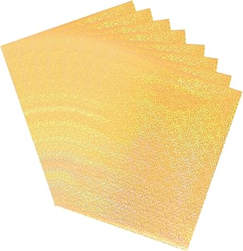 MECCANIXITY 50 Pack Toner Reactive Foil,Deco Foil Transfer Sheets 8.5"x11" A4 Hot Foil Paper for Laser Printer Scrapbooking Heat Transfer DIY Craft,Golden Dots