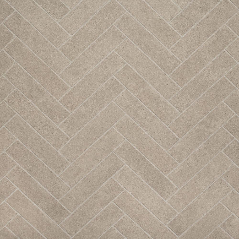 Stone & Tile Effect Vinyl Flooring 2.8mm Thick Foam Backed Lino Roll Bathroom Kitchen (Soft Grey Tile Parquet - 4m Wide x 3.5m Long)