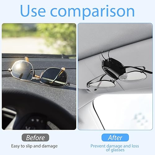 Miniatura 5 de Frienda 5 piezas de clip para visera solar de vehículo, soporte para lentes de sol para montaje de gafas, clip para tarjeta de boleto, soporte para