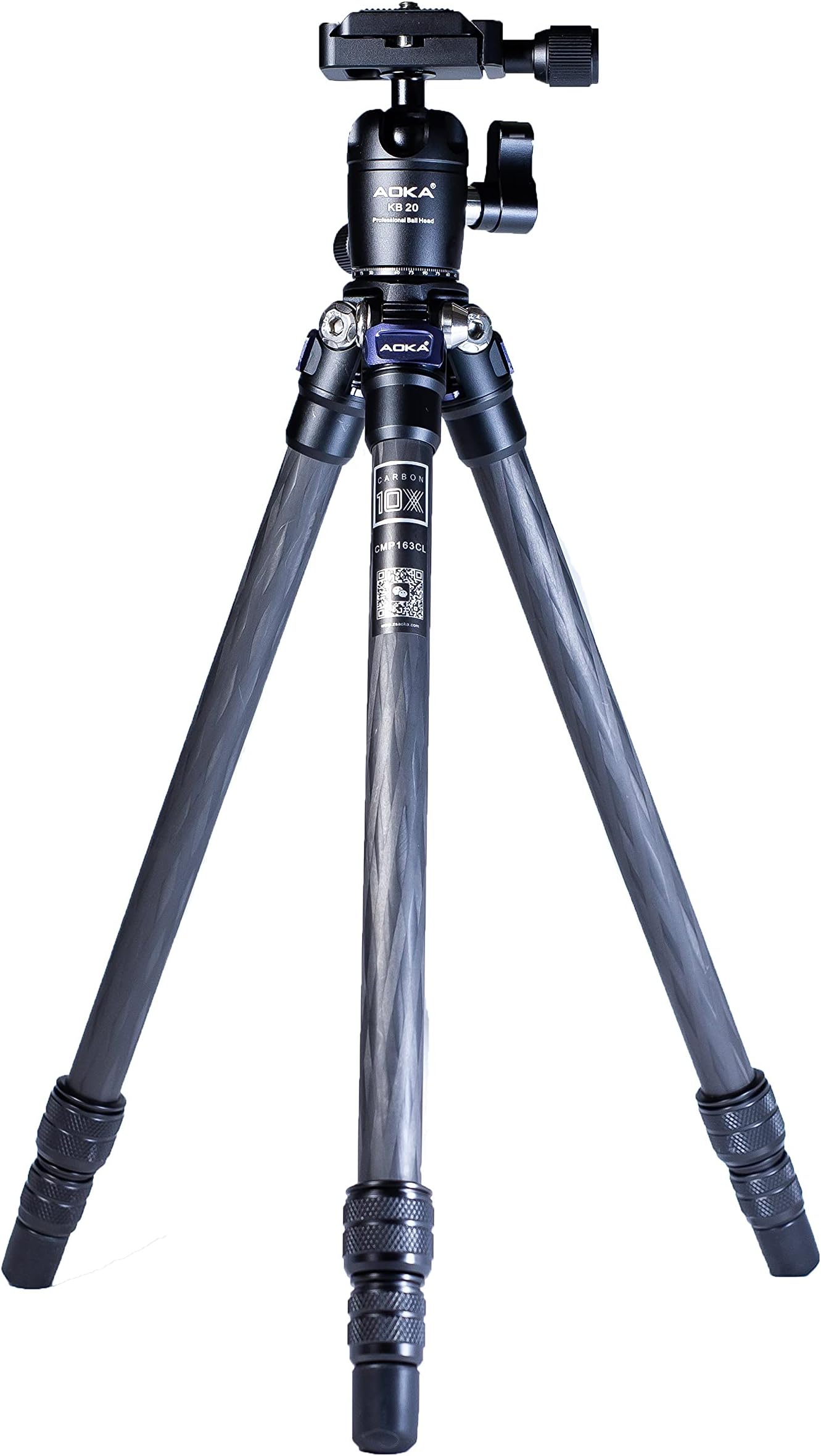 AOKA CMP163CL Carbon Travel Tripod + KB20 Ball Head