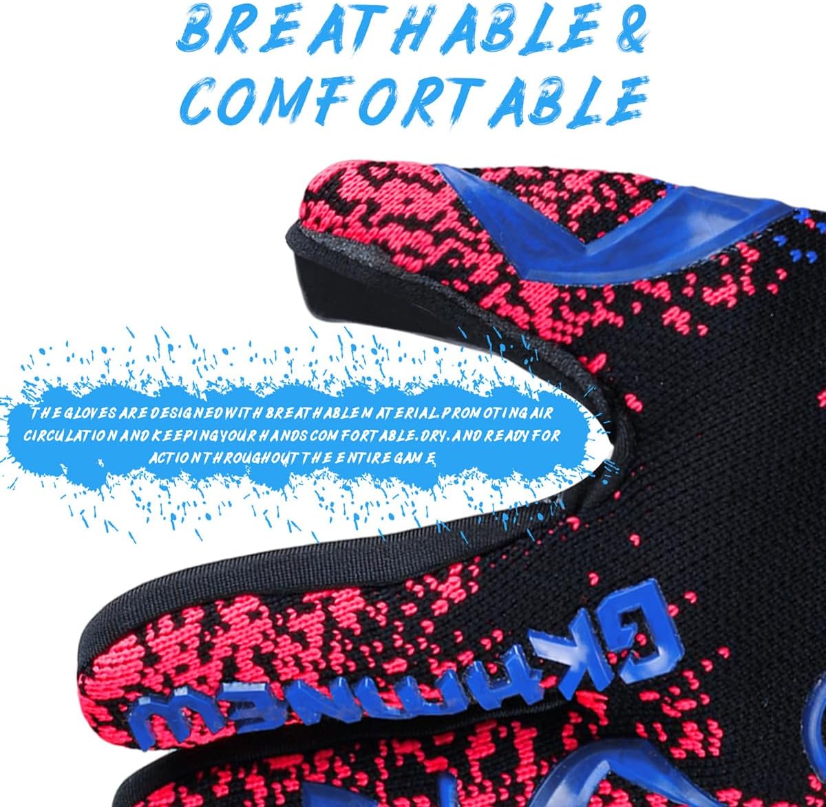 Soccer Goalkeeper Goalie Gloves Kids Youth and Adult Provide Extreme Strong Control and Grip, Breathable and Comfortable Soccer Gloves,High Performance Goalkeeper Glove Equipment