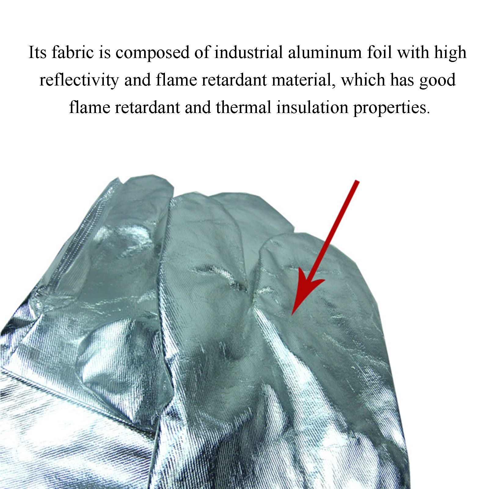 PIWINE Gartenhandschuhe, schnittfeste Handschuhe, feuerfeste Handschuhe, DREI-Finger-Aluminiumfolie-isolierte Handschuhe, hochtemperaturbeständige Handschuhe, Grillhandschuhe, Schweißhandschuhe