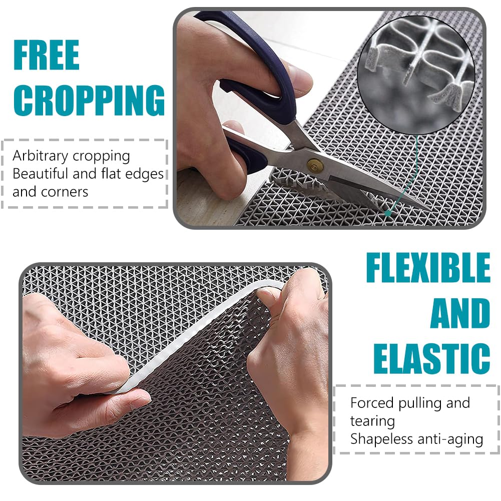 GL Non Slip Drainage Mats PVC Pool Floor Mat 0.23'' Thick Outdoor Indoor Parking Space Mat for Bathroom Garage Basement Backyard Commercial Kitchen (Gray, 3FTX10FT) — Amazon image 5