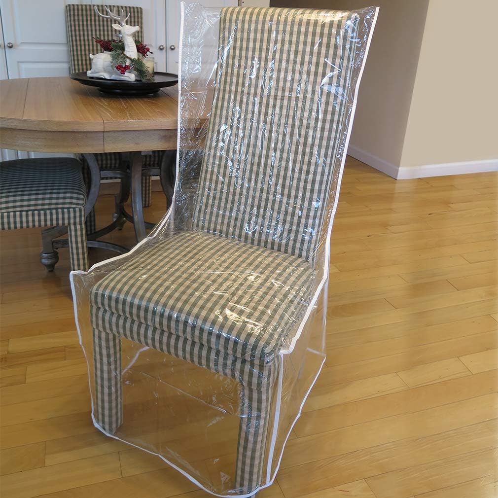 One-Day Sale: Up to 80% Off Evelots Dining Room Chair Protector-Clear-No Dust/Spill/Pet Hair/Pet Claws-Set/4