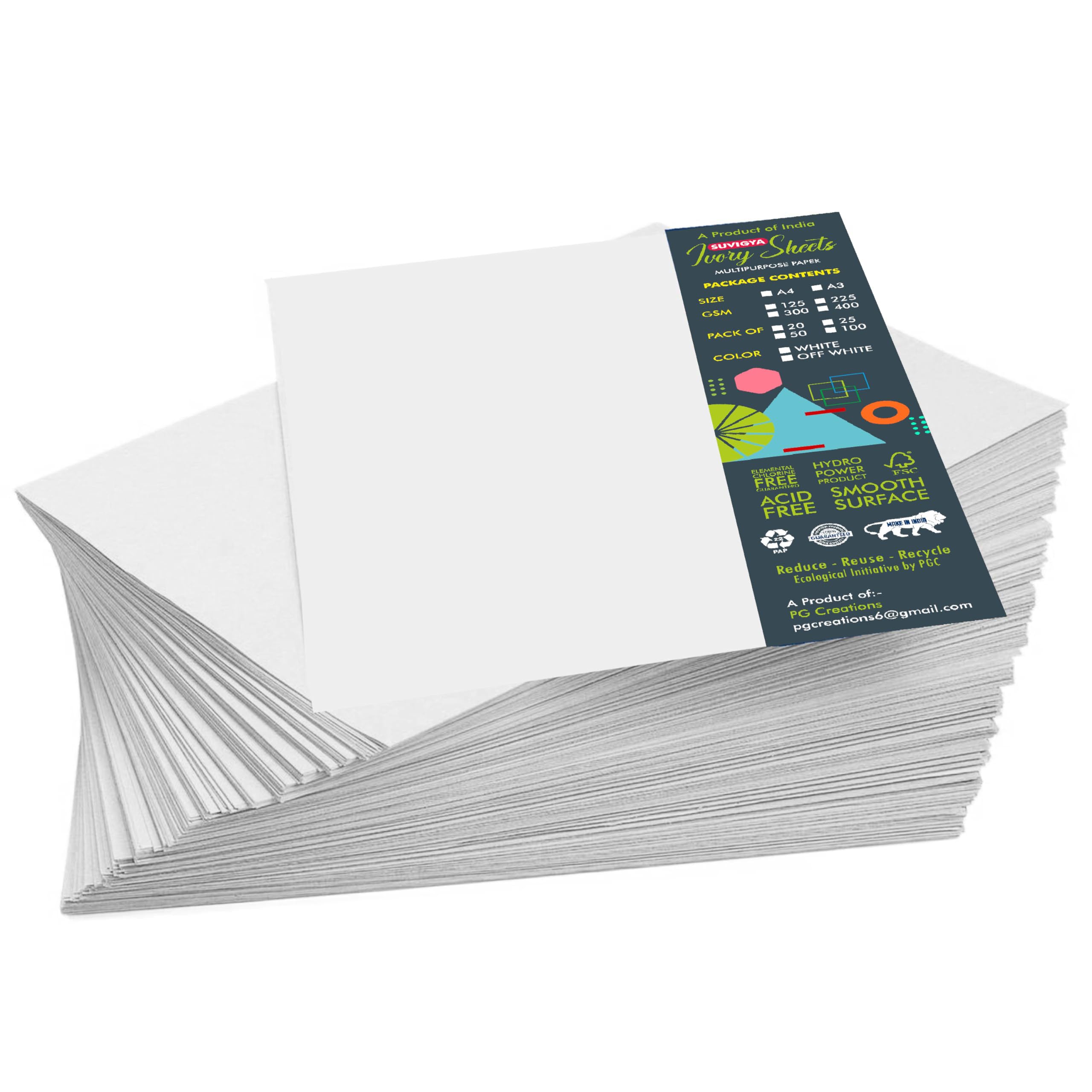 Suvigya Ivory Sheets A3 for Drawing, 16.5x11.7 Inch, A3 Size, Smooth Finish, 300 GSM, White, 100 Sheets (B0D2DFJR81) Amazon Price History, Amazon Price Tracker