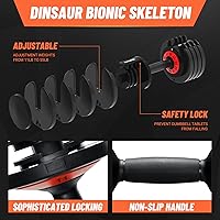 Vista 4 de 25/55 lbs Pair Adjustable Dumbbell Set, Adjust Dumbbell Weight for Exercises Pair Dumbbells for Men and Women in Home