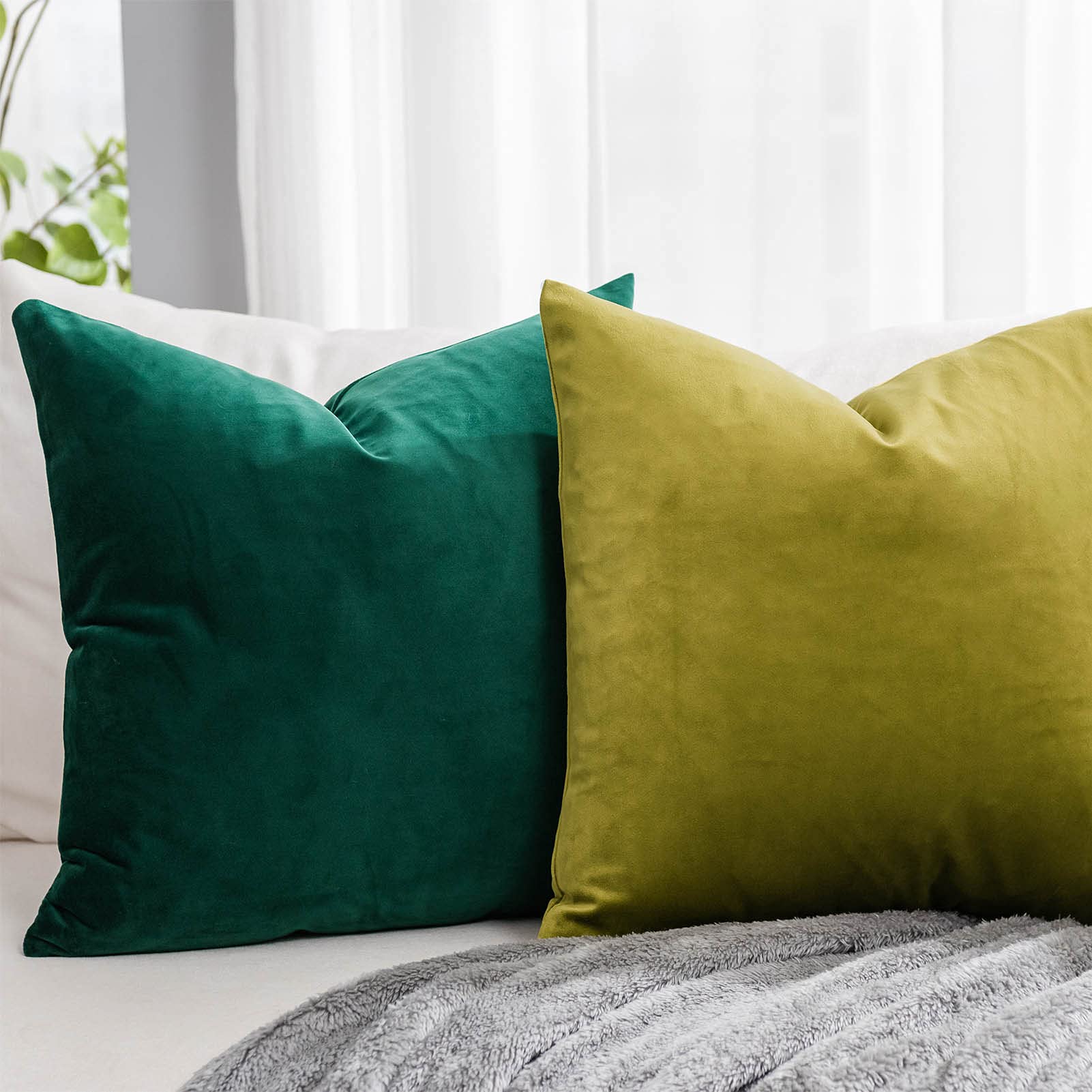 Set di federe per cuscino lombare in velluto ikat, cuscino in seta di