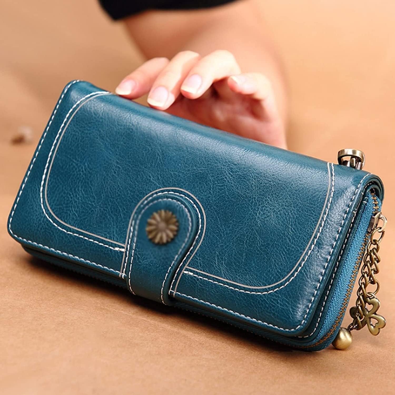 カード財布革女性財布ファッションロングジッパー女性の財布女性財布マネーコインホルダー女性財布ジッパー女性長財布