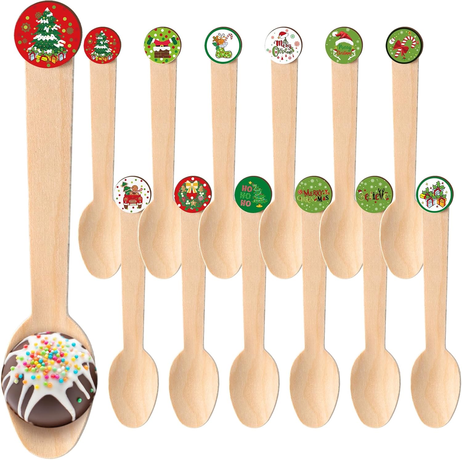 100 Pcs Christmas Friendsmas Dinnerware Set 25 Set Disposable - View #10