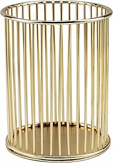 Pen Stand Pencil Holder Decorative Metal Wire Pen Stand Organizer for Office Desk, Kids Study Table - Makeup Brush Holder Accessory, Toothbrush Holder (Gold)