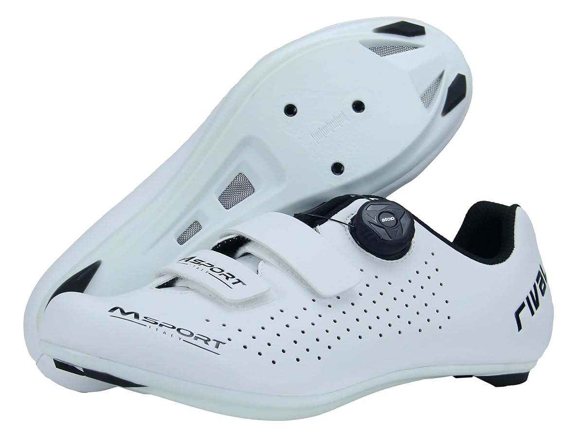 Scarpe Ciclismo Professionale Chiusura Boa Girevole Scarpe Bici da Corsa  Leggere - Bianco 40 EU : Amazon.it: Moda