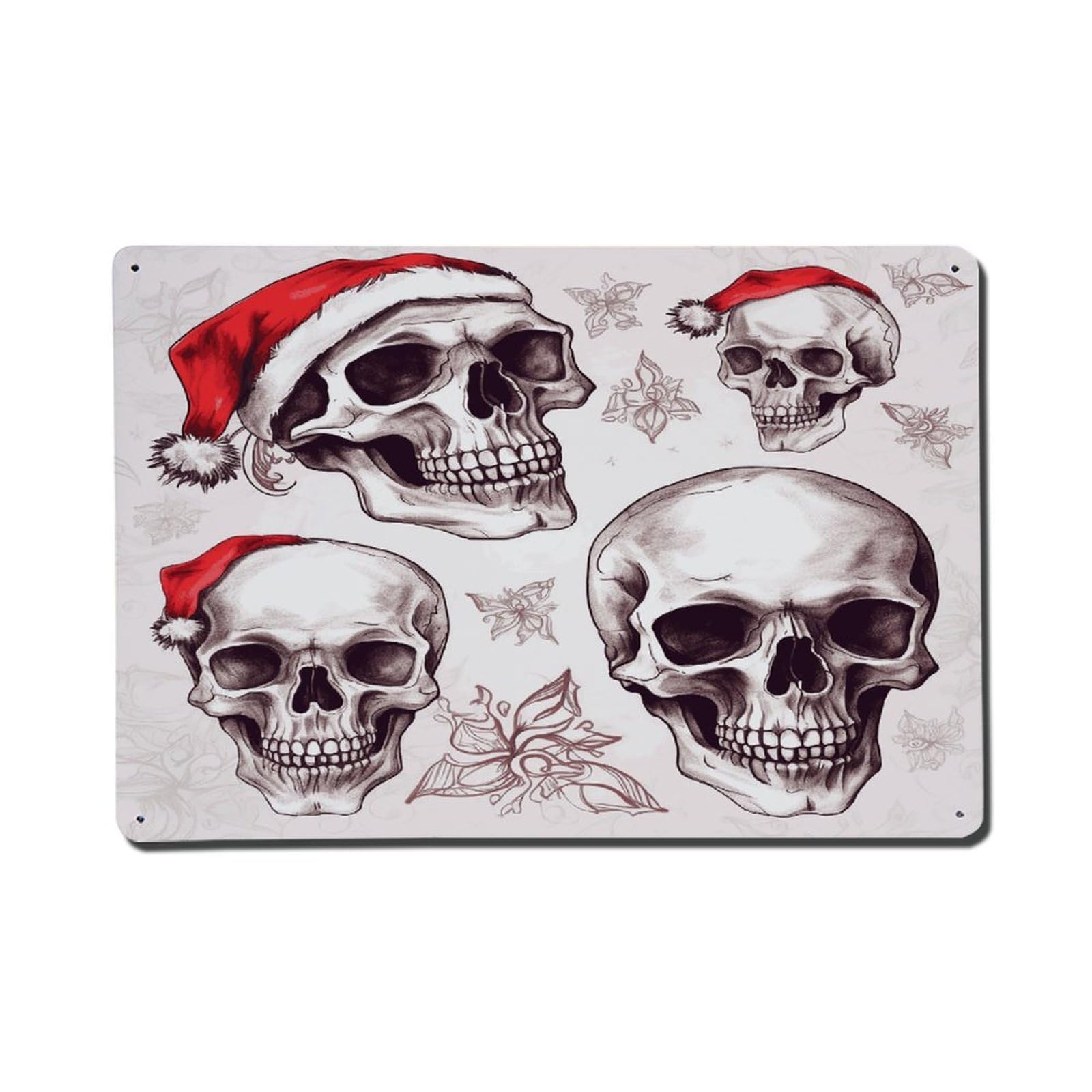 Adfgyerh Style Sketchy Skulls Metal Signs Funny, Aluminum Tin Sign Indoor Outdoor Decor, Vintage Signs For Home Office Kitchen Bar Cafe Garden Farmhouse Wall Decor