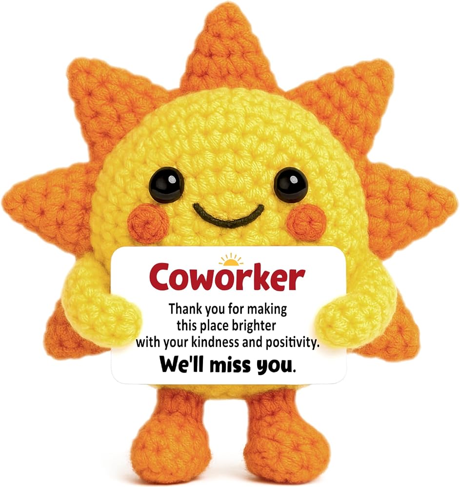 Going Away Gifts for Coworkers Leaving Gifts Positive Crochet Sunshine — 사진 1