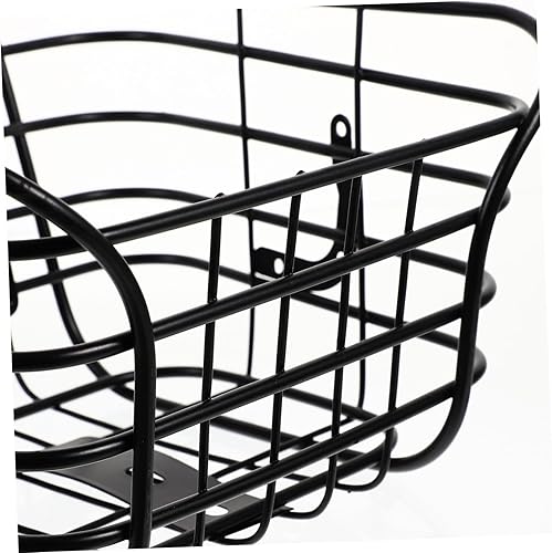 Miniatura 9 de Kisangel Cesta delantera para bicicleta, cesta trasera, contenedor de bicicleta, cesta de bicicleta para manillar, cesta de alambre de malla, 1 ud