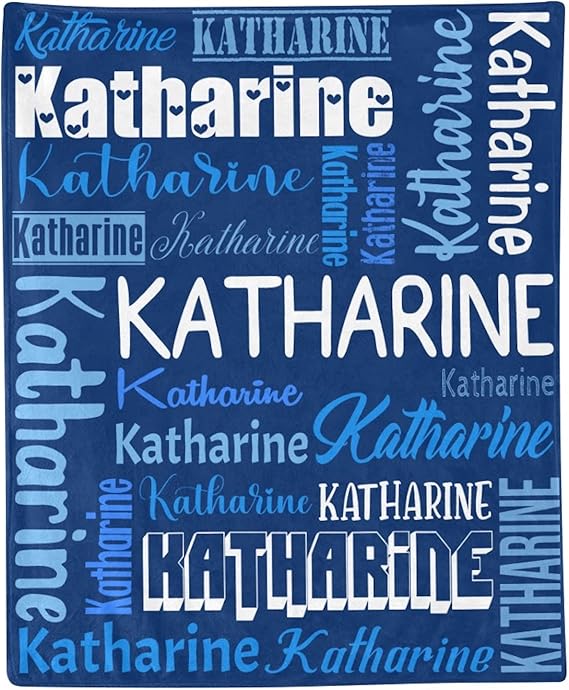Personalized Blanket for Kids Adults Personalized Name Blanket Custom Blanket with Name Personalized Gifts for Christmas Birthday Valentines Day Mothers Fathers Day (Dark Blue, 40"x50")