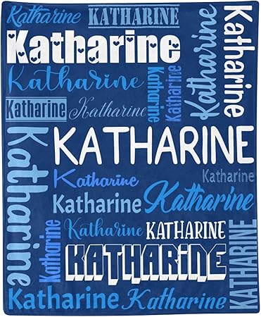 Personalized Blanket for Kids Adults Personalized Name Blanket Custom Blanket with Name Personalized Gifts for Christmas Birthday Valentines Day Mothers Fathers Day (Dark Blue, 40"x50")
