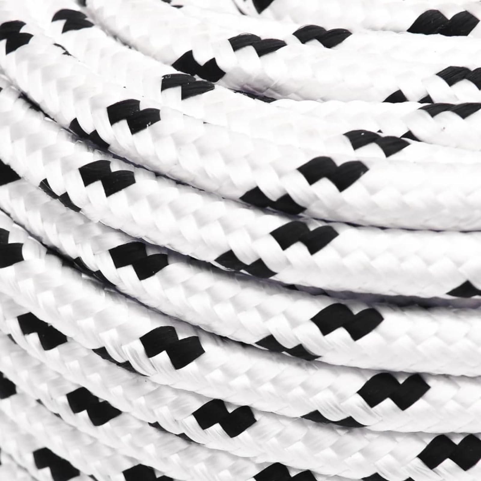 BaraSh Corda Intrecciata per Barca Bianca 6 mm x 100 m Poliestere,Corda Intrecciata,Accessori Ferramenta Corde,Fili e Catene Cavi e Funi-152763