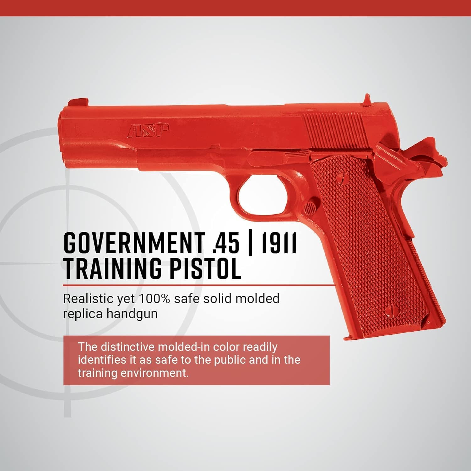 ASP Red Gun, Realistic Safe Training Replica Handgun, Non-Firing Law Enforcement Training Gun, Red