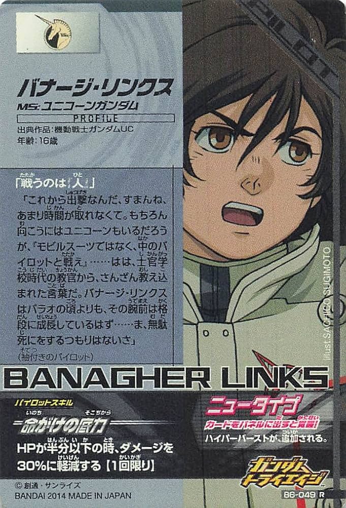 ガンダムトライエイジ バナージ・リンクス　PSA10 ガンダムトライエイジ バナージ・リンクス PSA10 2023