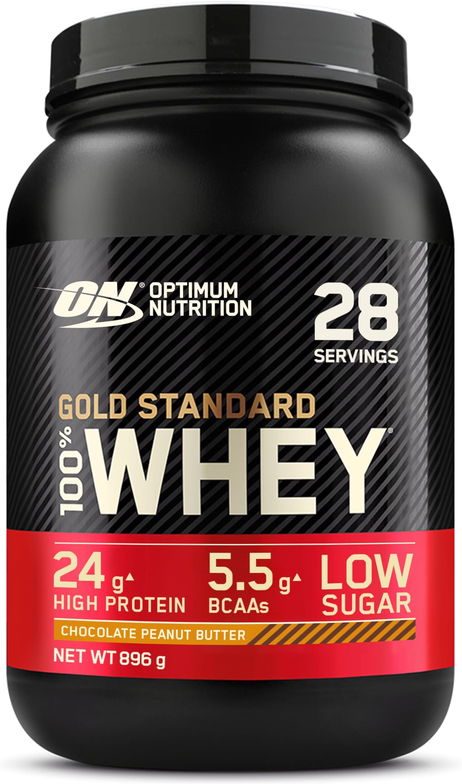 Gold Standard 100% Whey Protein, Muscle Building Powder With Naturally Occurring Glutamine and BCAA Amino Acids, Chocolate Peanut Butter Flavour, 28 Servings, 896 g